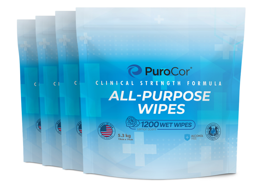 Premium All-Purpose Wipes - 4 x 1200 Count Rolls